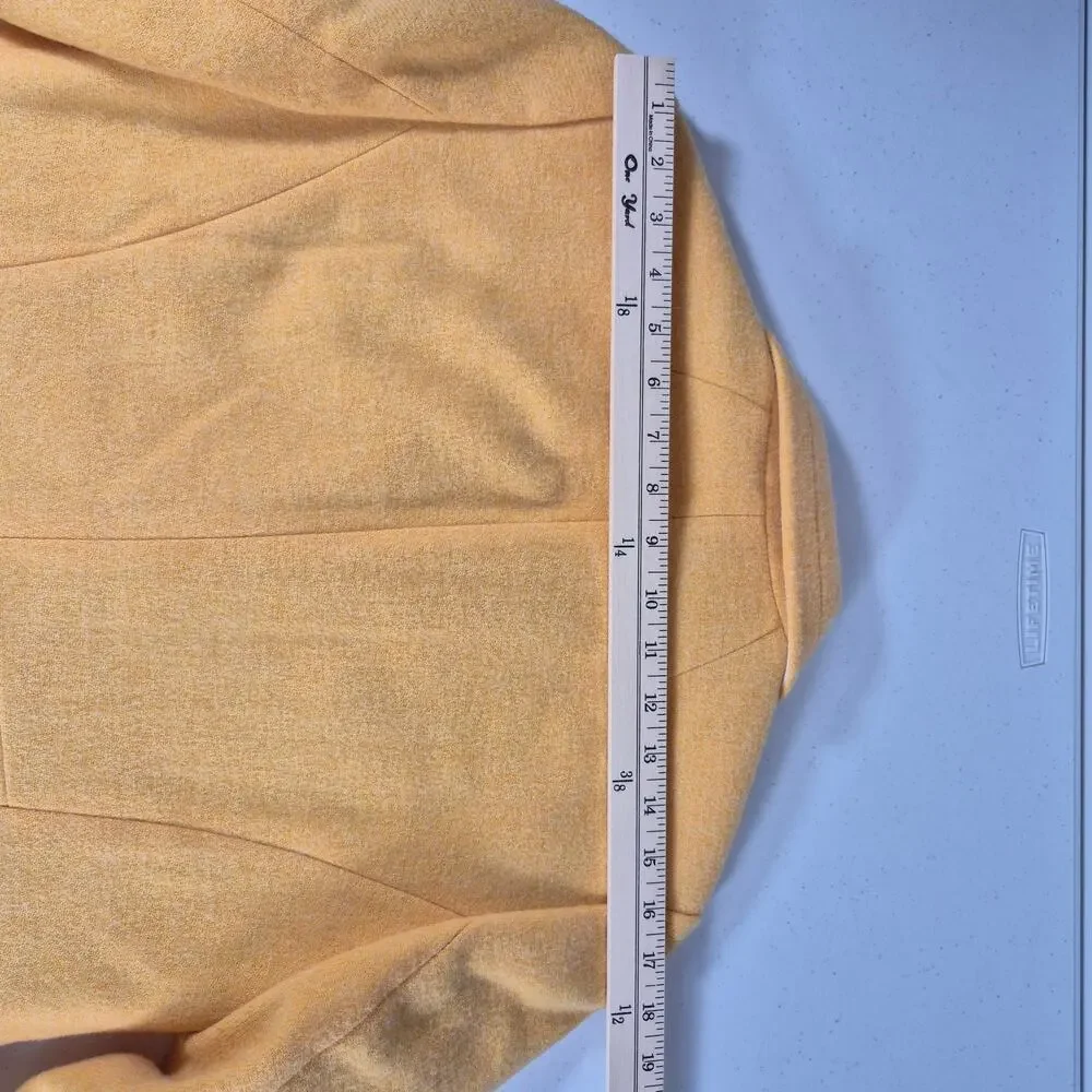 Talbots Yellow Wool Blend 2 Button Lined Blazer Jacket Pleated Tail Pockets M 8